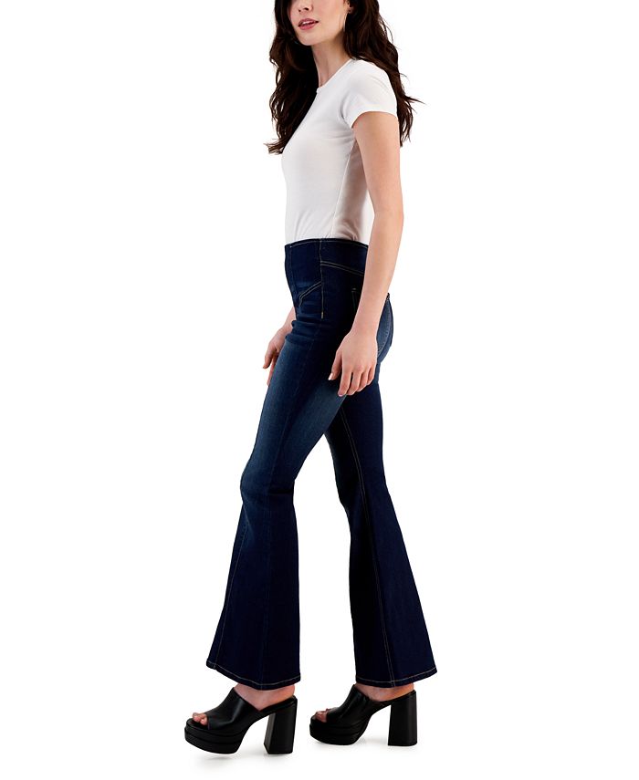 Tinseltown Women's Seamed PullOn FlareLeg Denim Jeans & Reviews