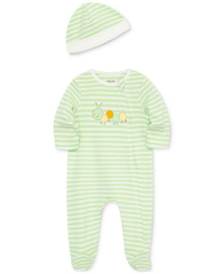 Baby Boys or Baby Girls Caterpillar Coverall and Hat, 2 Piece Set