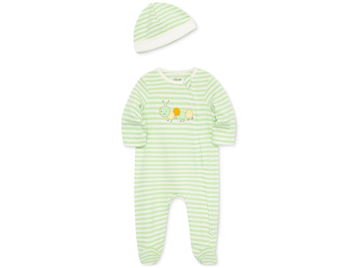 Комплекты Little Me Or Caterpillar Coverall and Hat, 2 Piece Set для малышей, цвет: Зелёный — фото 4