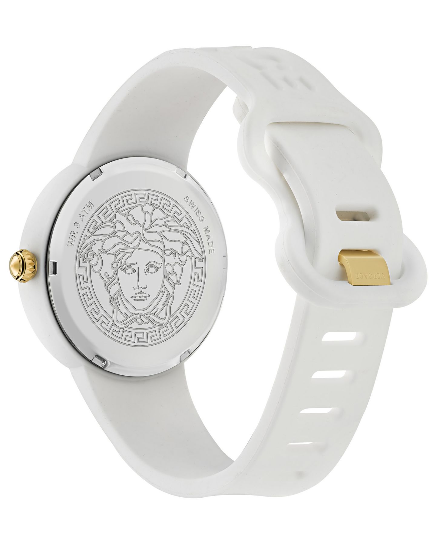 Женские часы Versace Swiss Medusa Pop White Silicone Strap Watch 39mm — фото 4