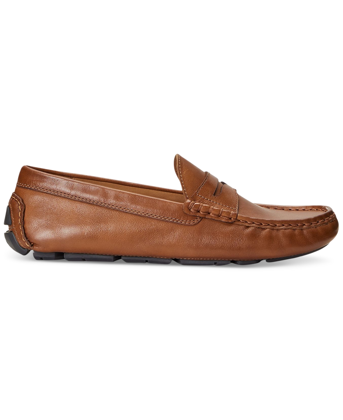 Shop Polo Ralph Lauren Men's Anders Leather Driving Loafer In Light Tan