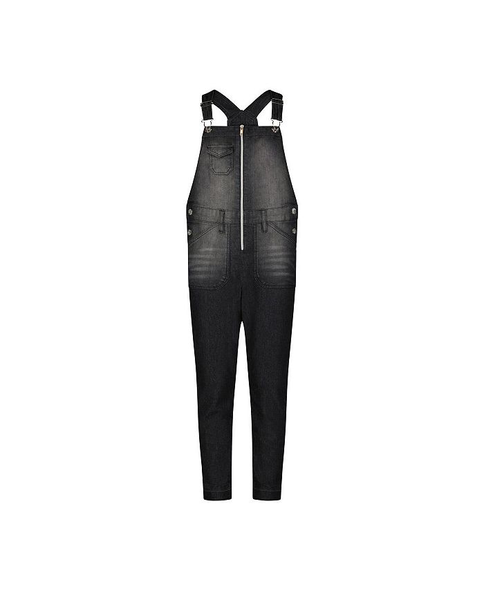 Macy's black overalls sale