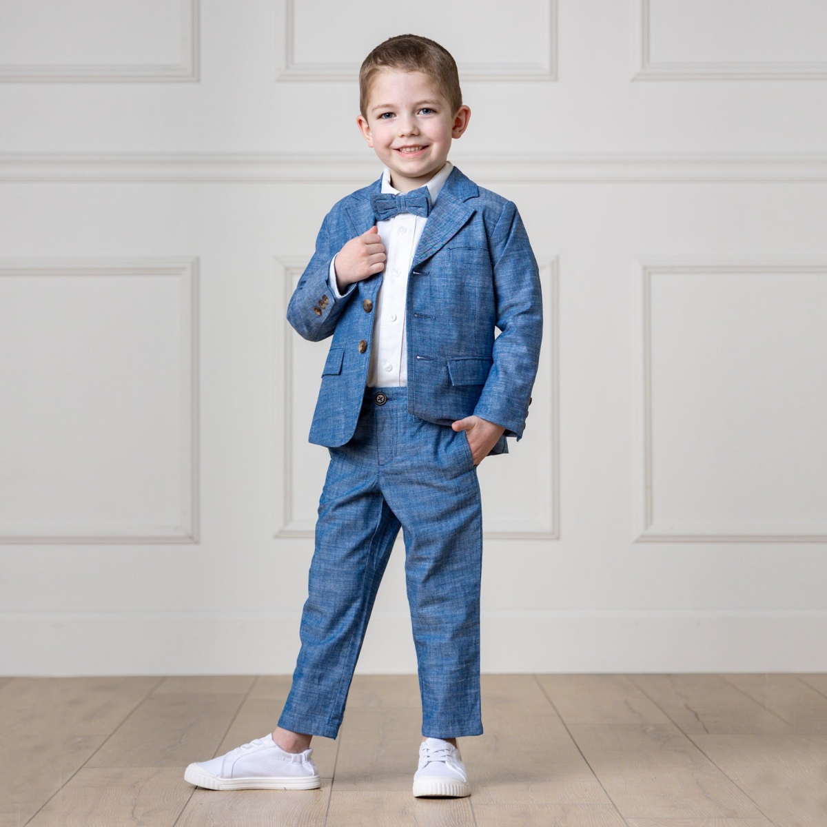 Hope & Henry Toddler Boys Chambray Suit Jacket