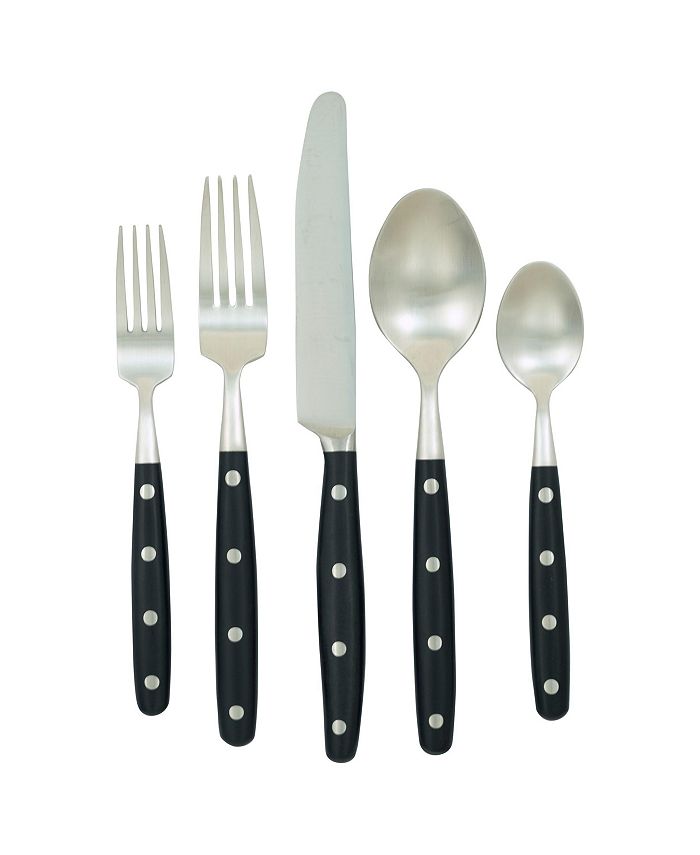 Ginkgo Lyon Ebony Flatware 20 Piece Set, Service for 4 Macy's