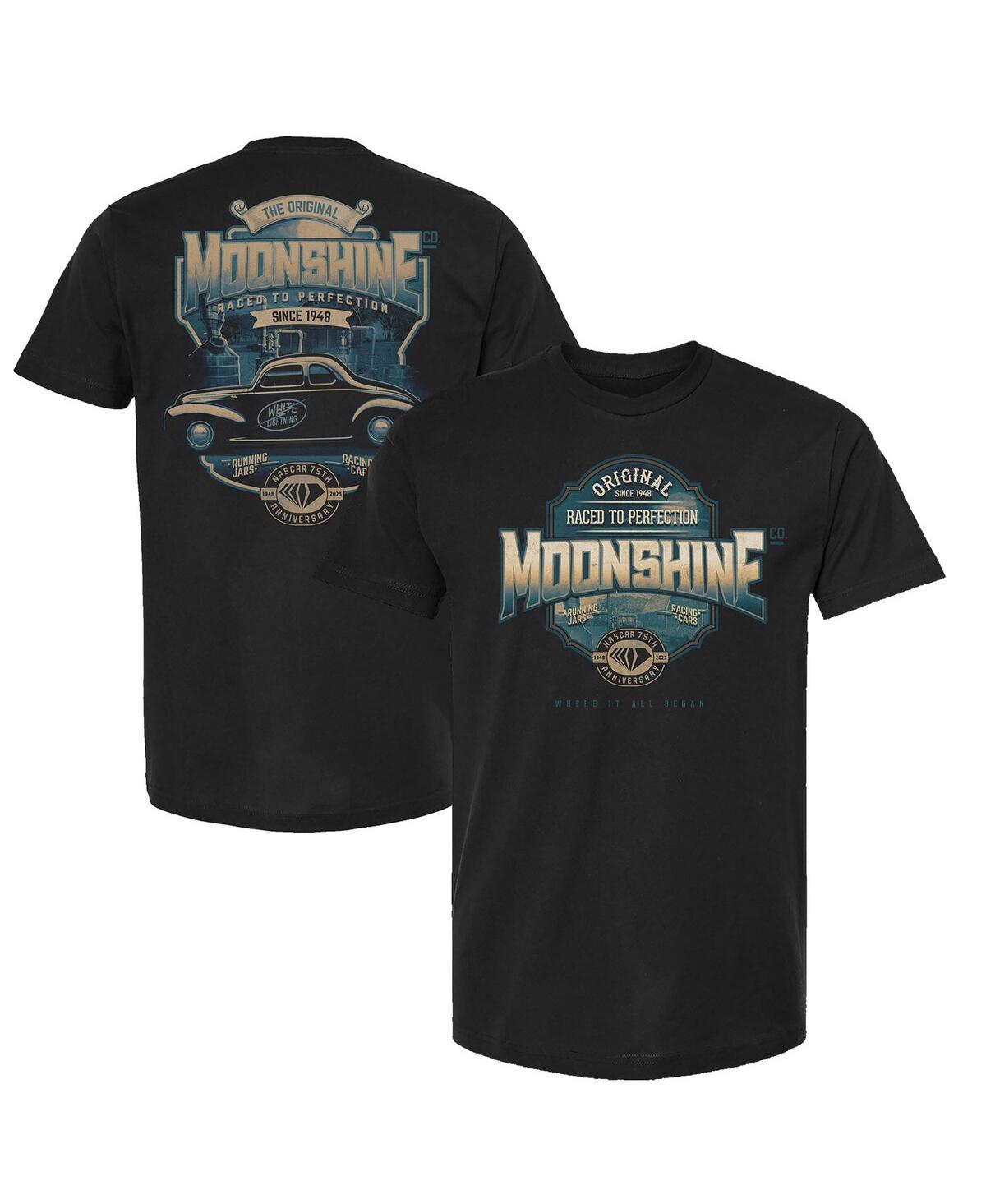 Men's Checkered Flag Sports Black Nascar 75th Anniversary Moonshine T-shirt - Black