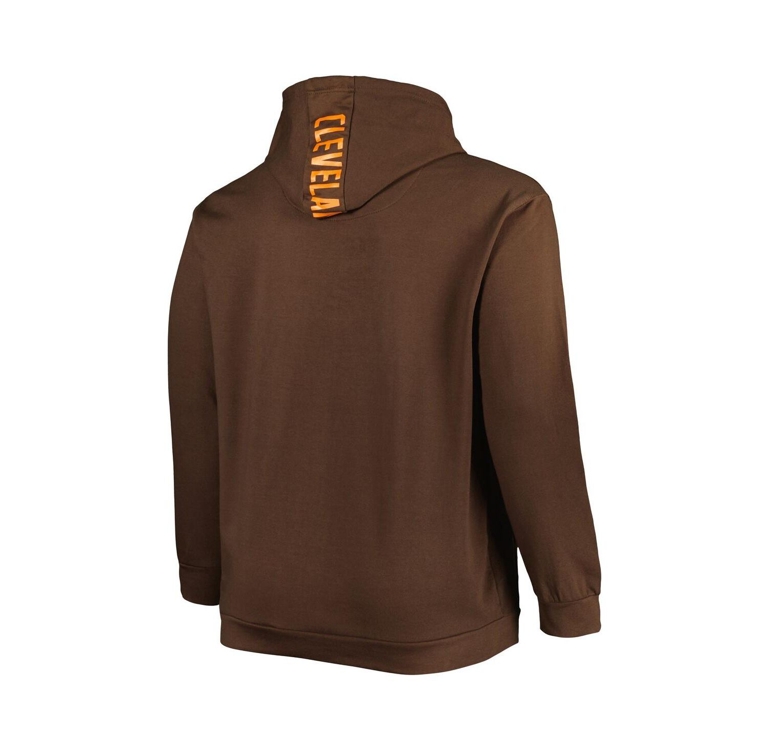 Men's Brown Cleveland Browns Big and Tall Logo Pullover Hoodie