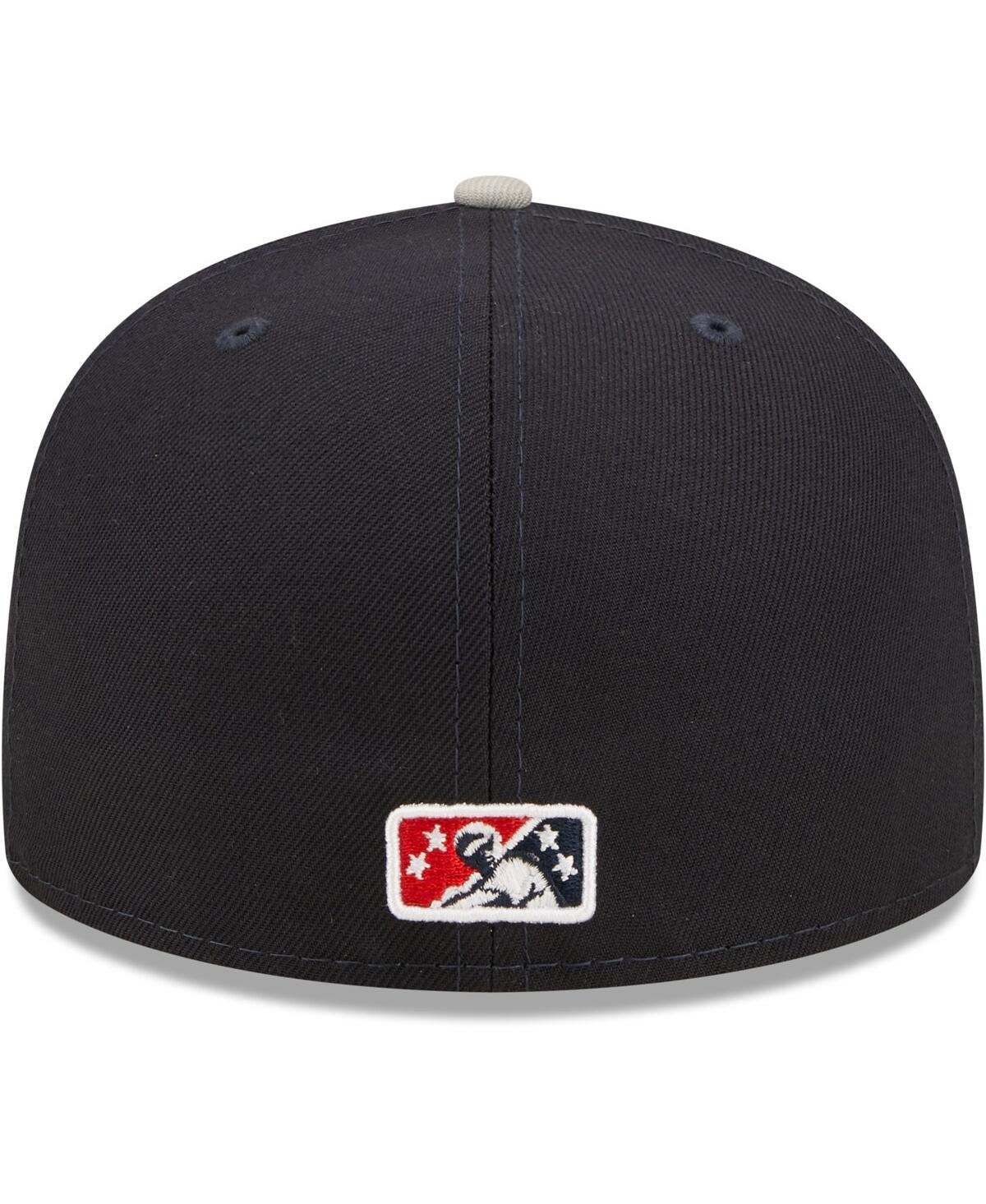 Men's New EraRome Braves Authentic Collection Road 59FIFTY Fitted Hat - Navy