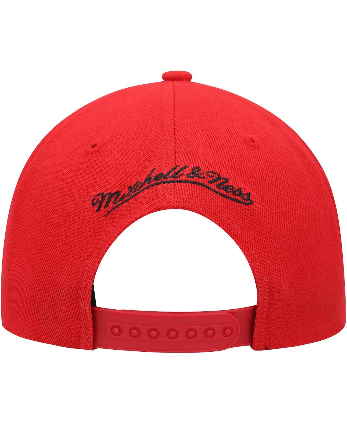 Mitchell & Ness Men's  Red Houston Rockets Side Core 2.0 Snapback Hat In Red