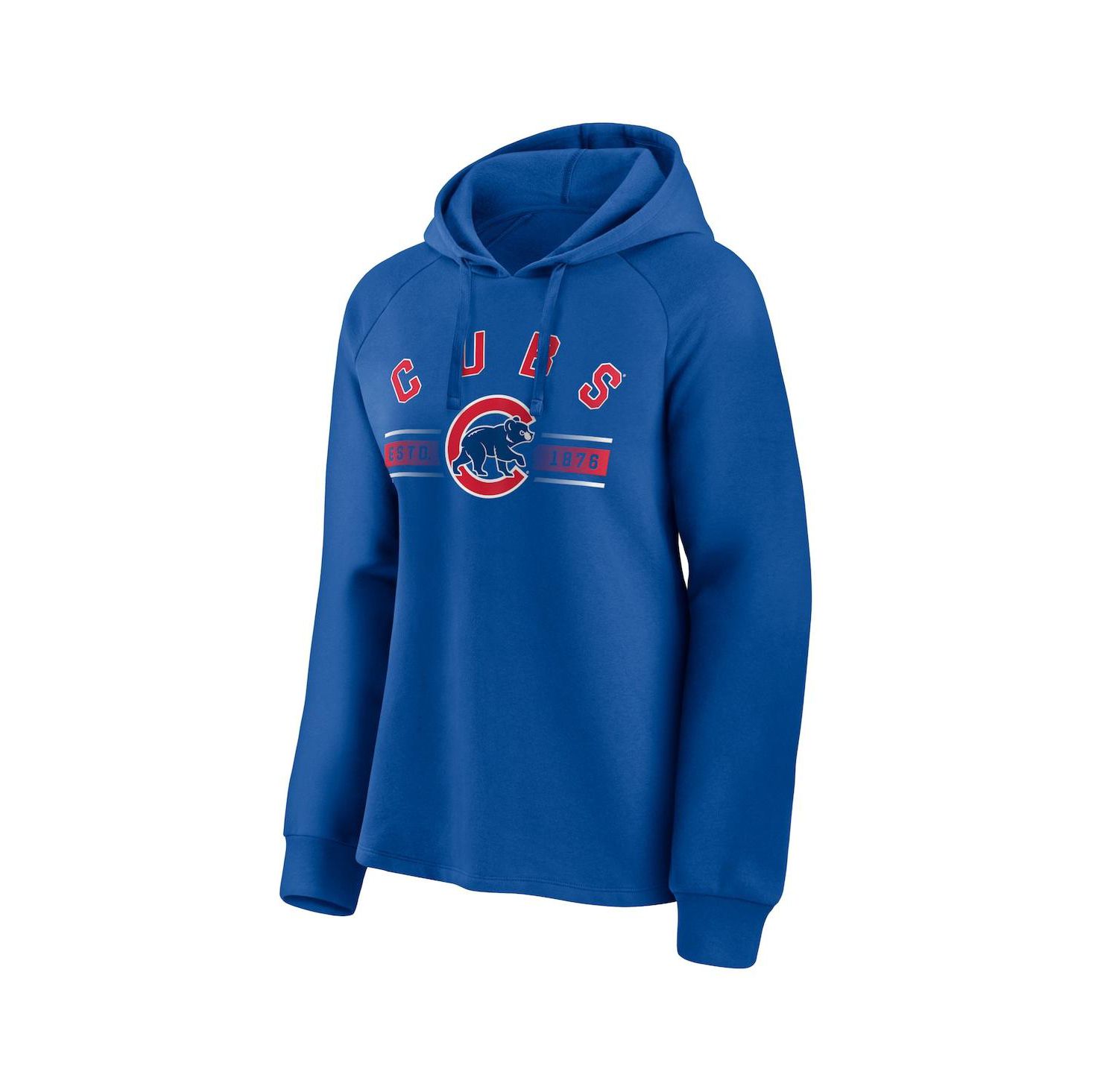 Women's Royal Chicago Cubs Perfect Play Raglan Pullover Hoodie