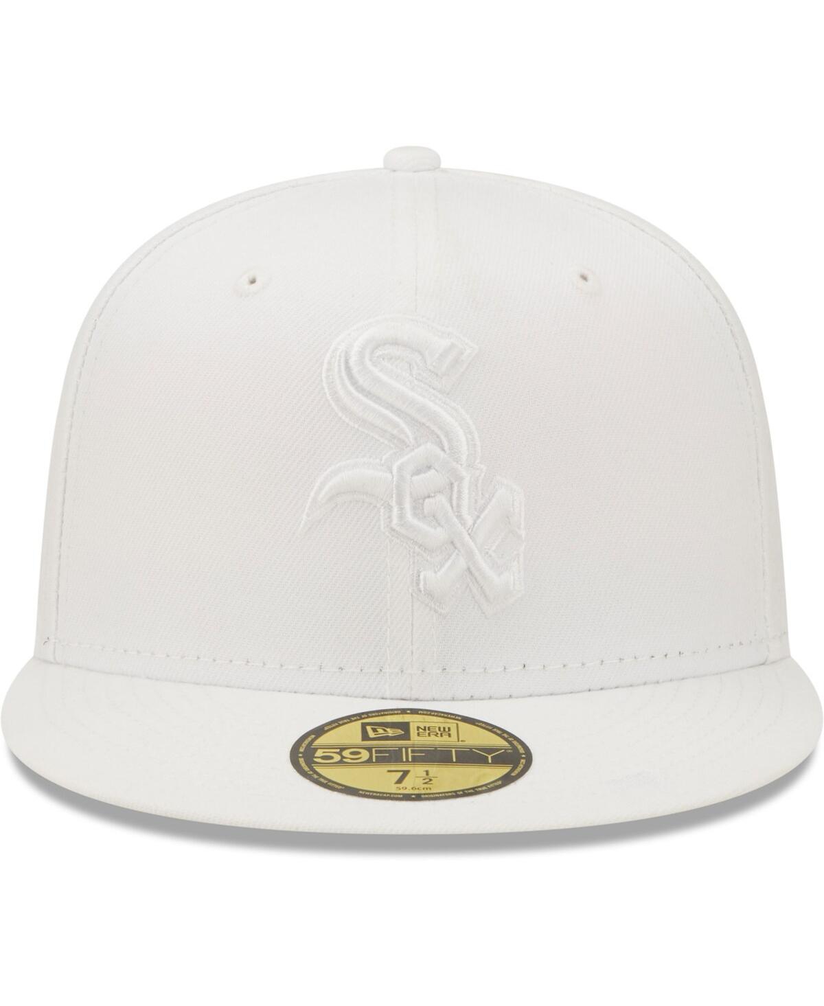 Shop New Era Men's  Chicago White Sox White On White 59fifty Fitted Hat