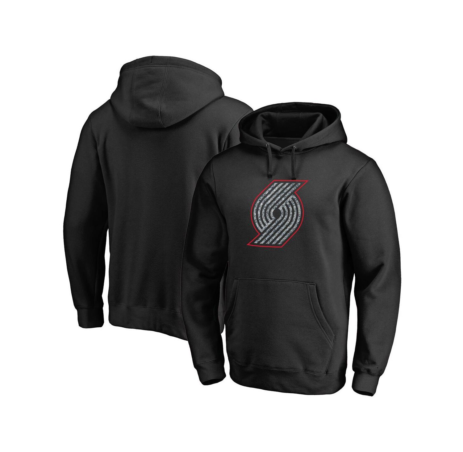 Men's Black Portland Trail Blazers Static Logo Pullover Hoodie