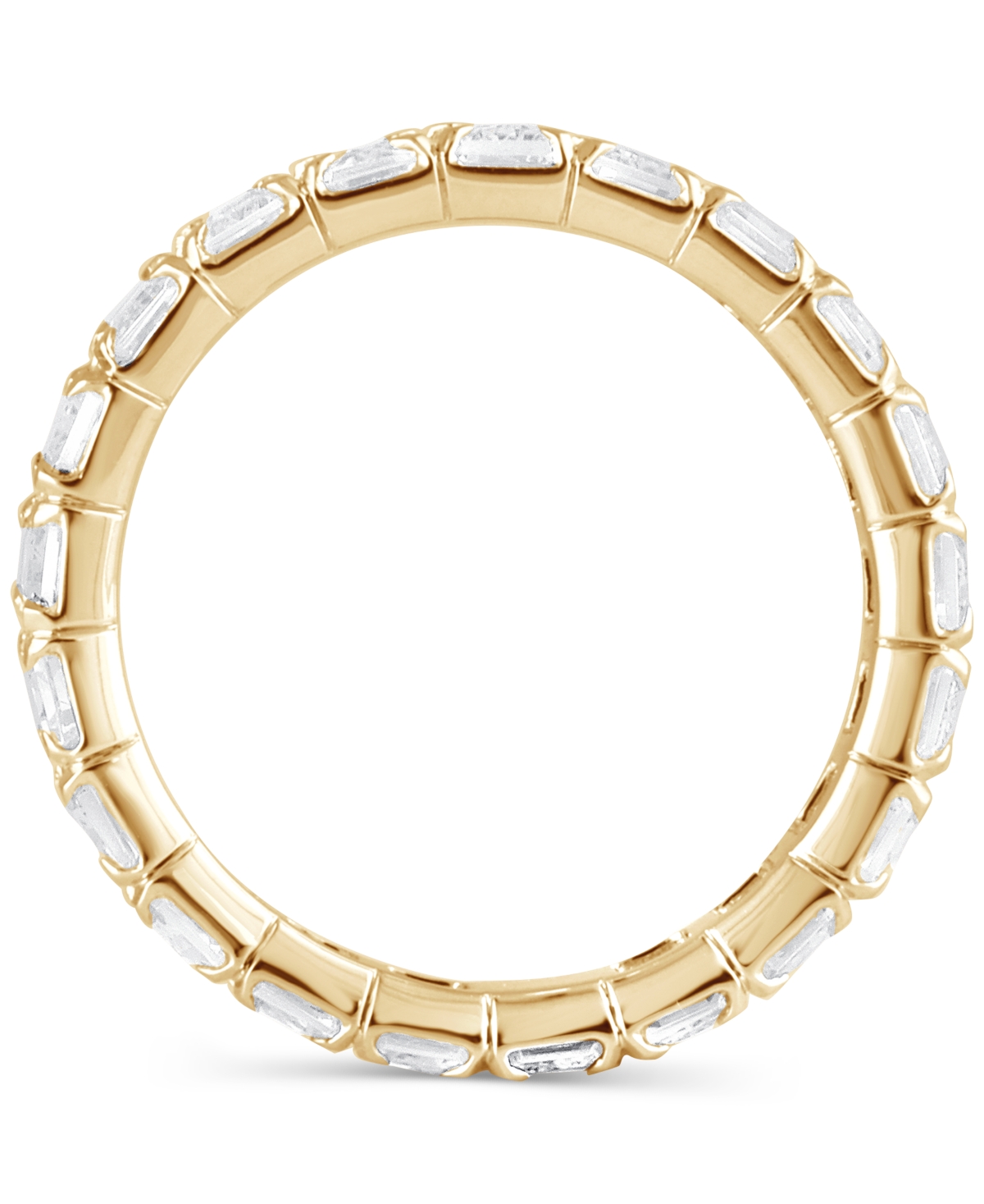 Badgley Mischka Certified Lab Grown Diamond Emerald-Cut Eternity Band (4 ct. t.w.) in 14k Gold