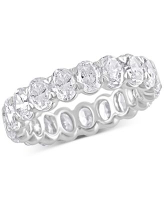Badgley Mischka - Certified Lab Grown Diamond Oval-Cut Eternity Band (4 ct. t.w.) in 14k Gold