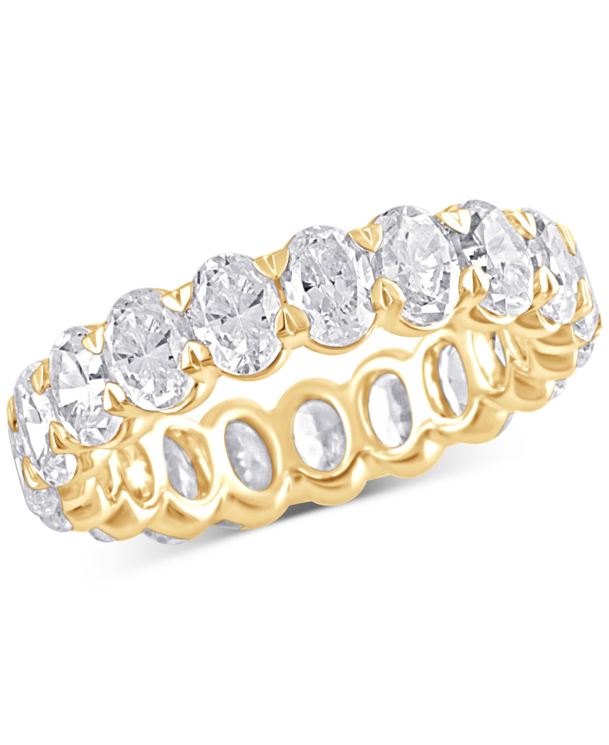 Badgley Mischka Certified Lab Grown Diamond Oval-cut Eternity Band (4 Ct. T.w.) In 14k Gold In Yellow Gold