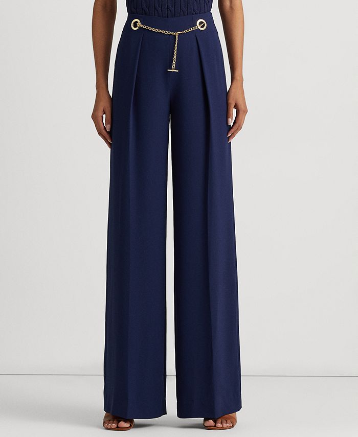 Ralph Lauren, Pants & Jumpsuits, Lauren Ralph Lauren Plus Size Pleated  Georgette Wideleg Pants