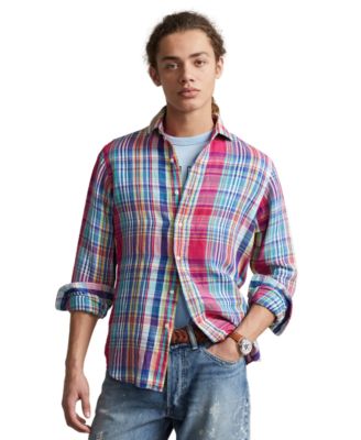 Polo Ralph Lauren - Men's Classic-Fit Plaid Linen-Cotton Shirt