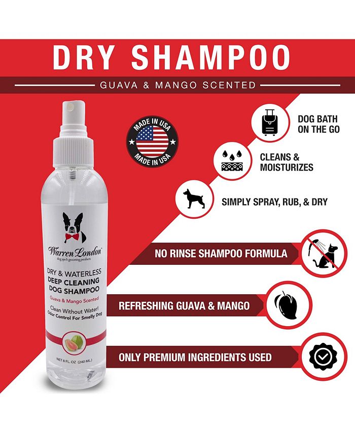 Warren London Dry & Waterless Dog Shampoo by No Rinse Dog Shampoo