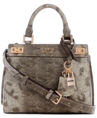 GUESS - Katey Mini Python Print Faux Leather Satchel