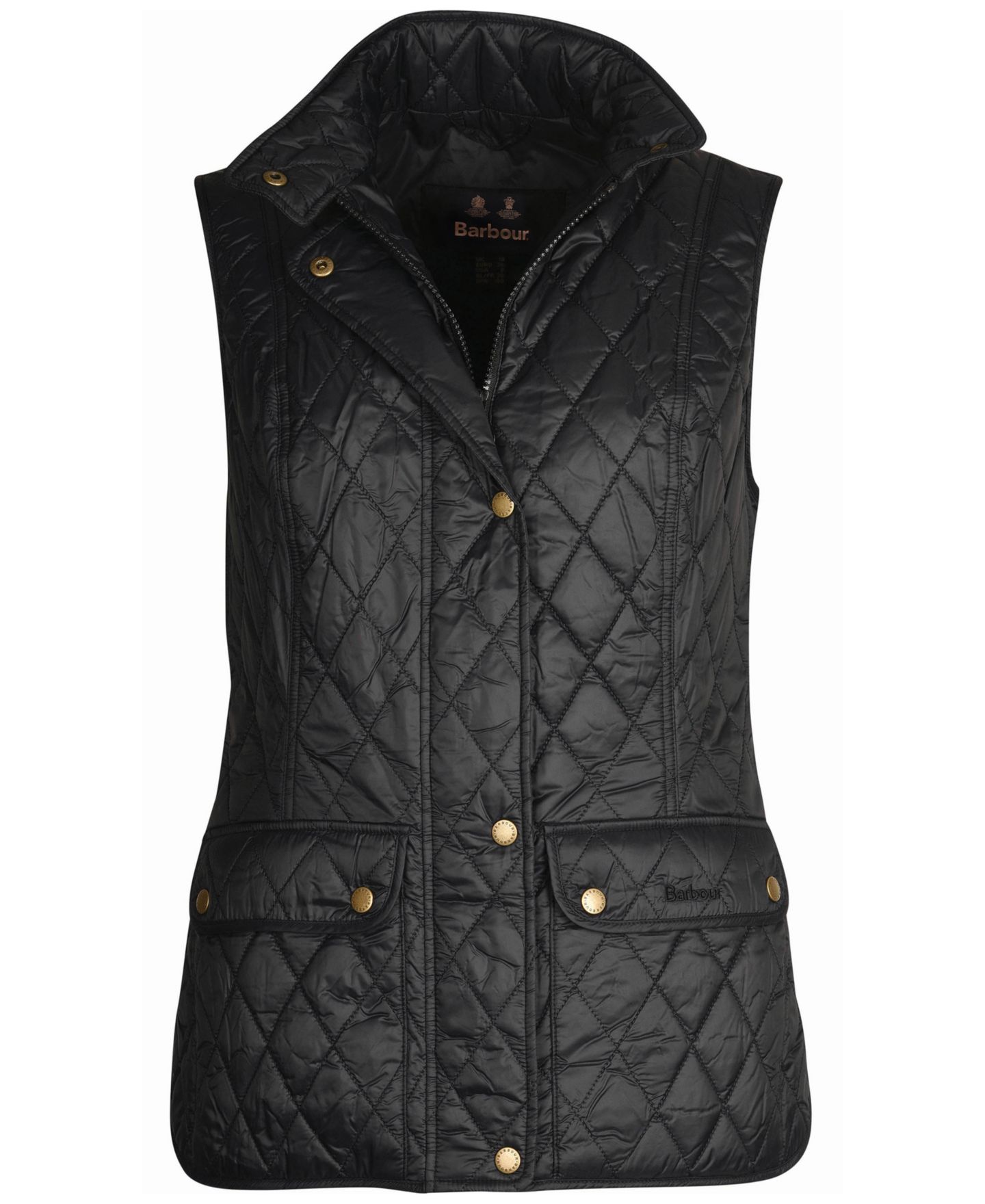 Женский жилет Barbour Otterburn Quilted Vest, цвет: Чёрный — фото 7
