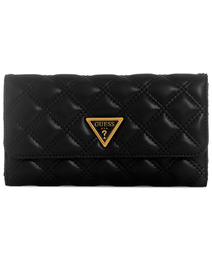 Buy Guess GIULLY Quilted Long Wallet In Black