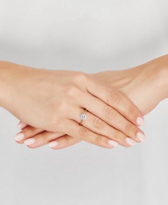 IGI Certified Lab Grown Diamond Engagement Ring (1 ct. t.w.) in 14k White Gold or 14k Gold & White Gold