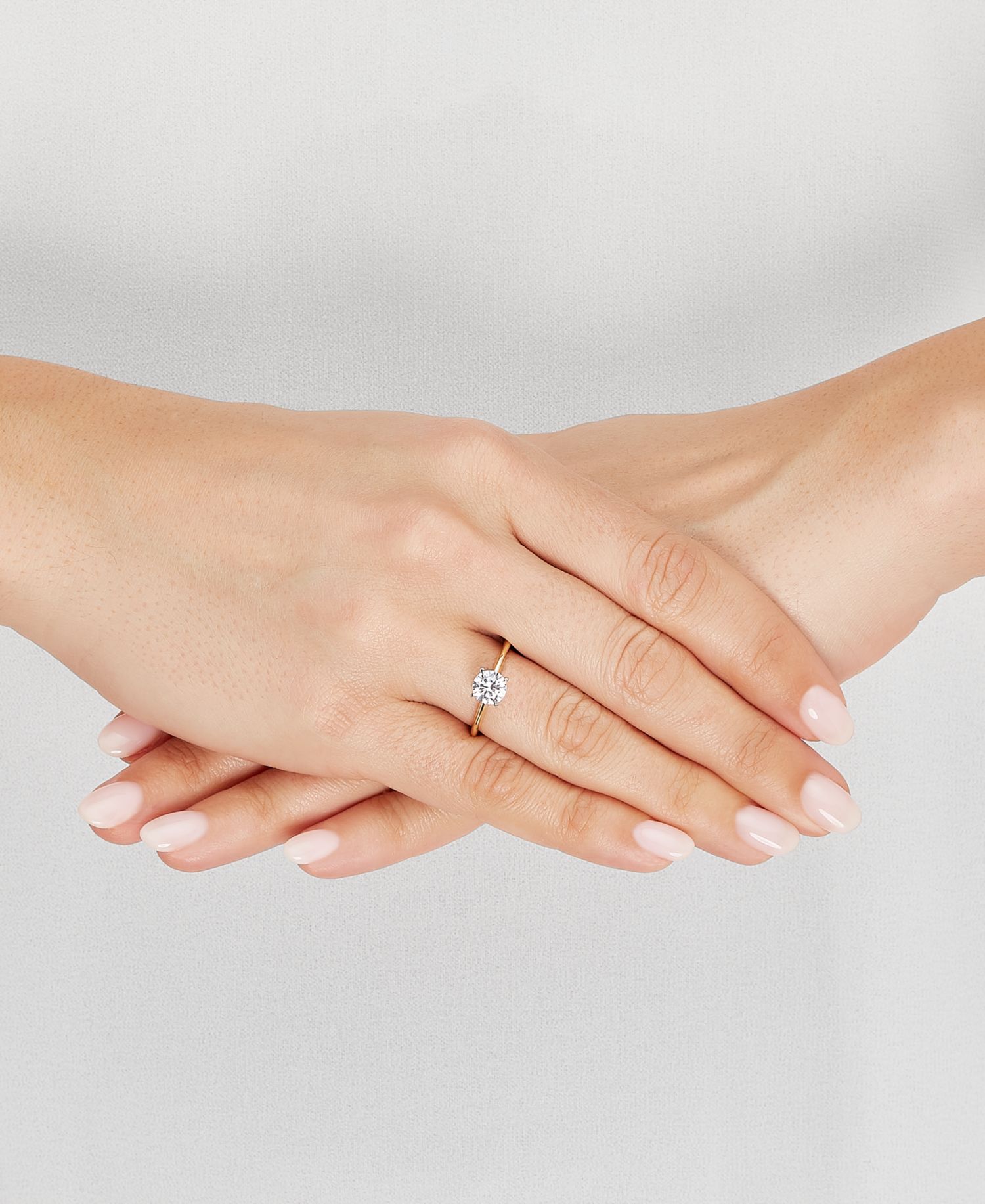 IGI Certified Lab Grown Diamond Engagement Ring (1 ct. t.w.) in 14k White Gold or 14k Gold & White Gold
