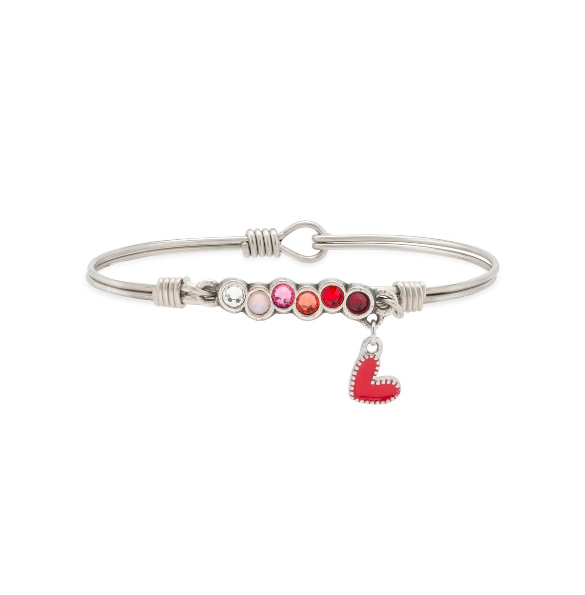 Luca + Danni Red Heart Starlight Bangle Women's Bracelet In Love Ombre