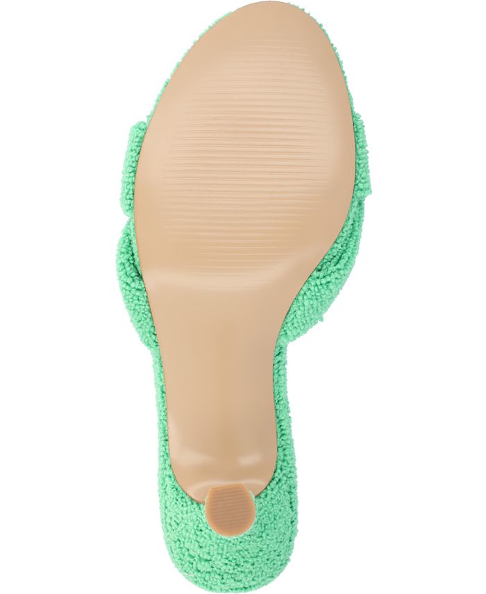 Journee Collection Women's Mannon Terry Cloth Sandals - Macy's