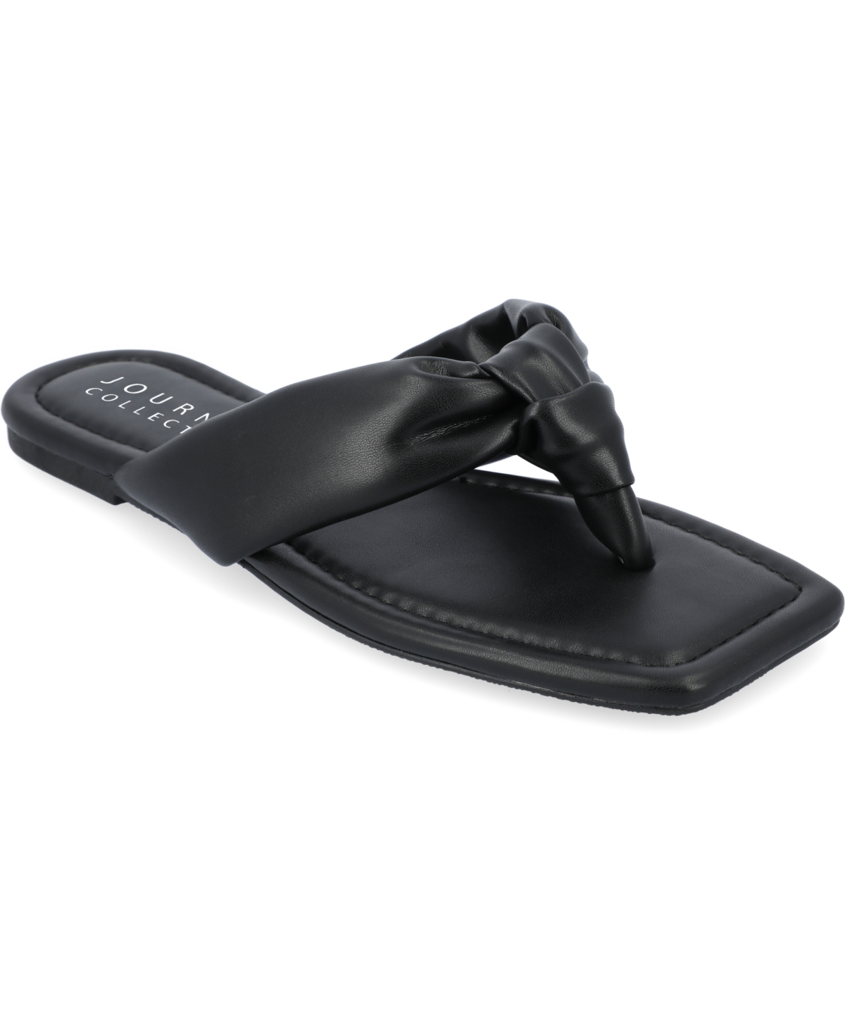Shop Journee Collection Women's Ares Puff Sandals In Black
