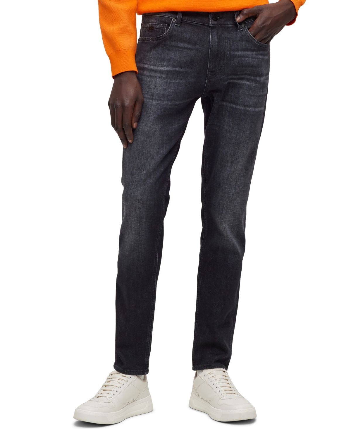 Hugo Boss Boss By  Men's Slim-fit Super-soft Denim Jeans In Medium Gray
