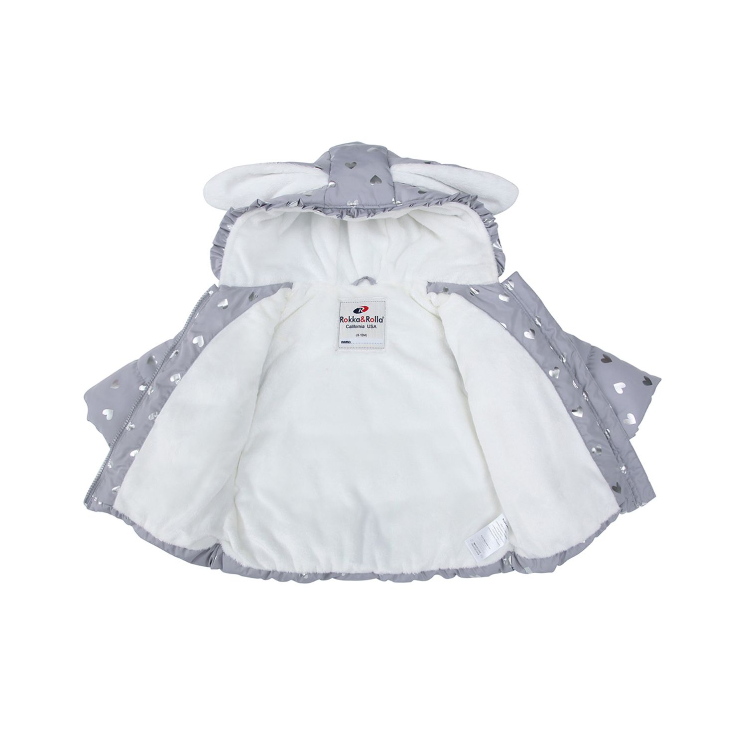Baby Girls Soft Fleece Lined Puffer Jacket Winter Coat