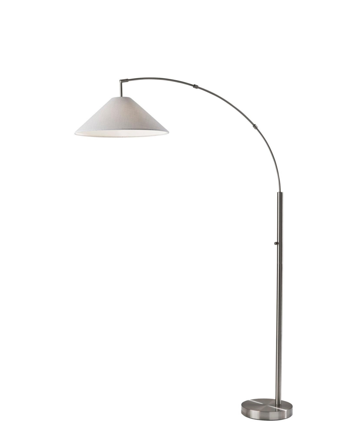 Adesso Braxton Arc Lamp In Brushed Steel