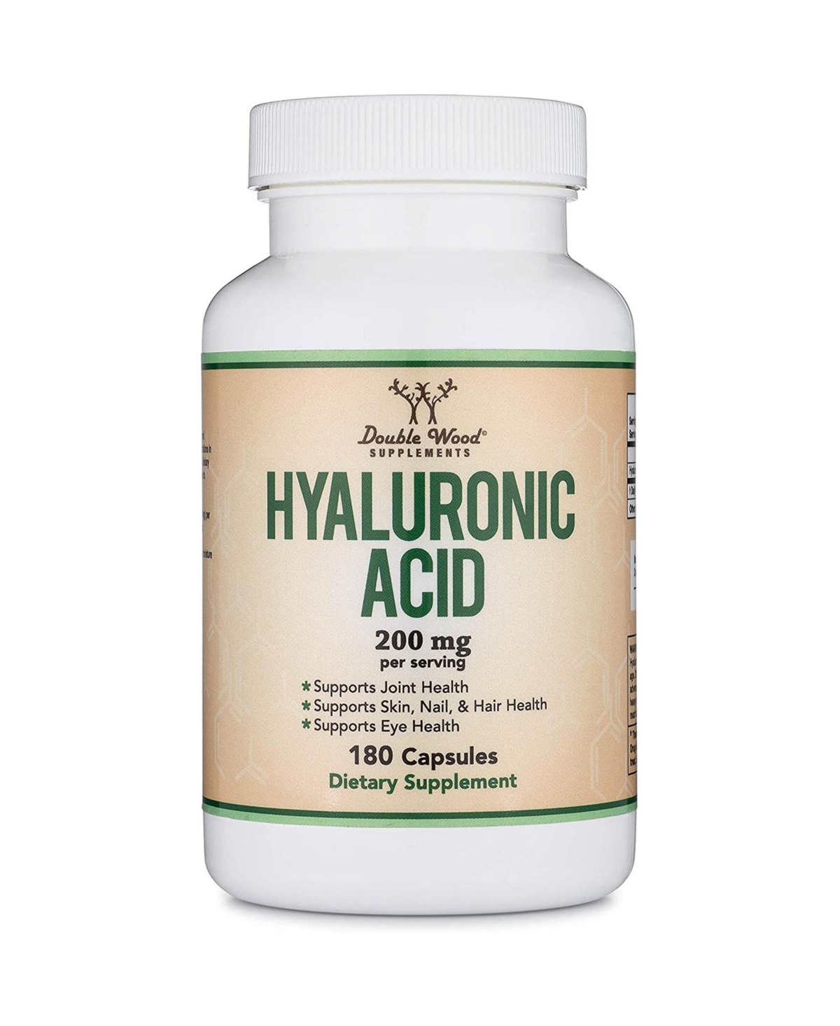 Hyaluronic Acid - 180 capsules, 200 mg servings