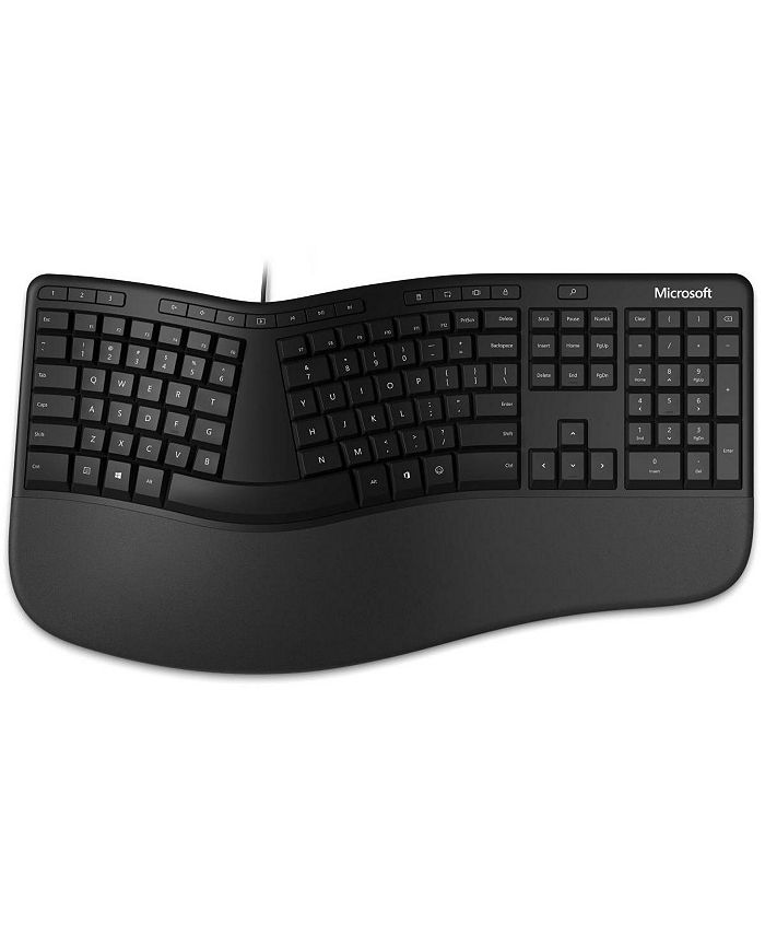 Microsoft LXM-00001 Ergonomic Keyboard USB Port - English US - Black