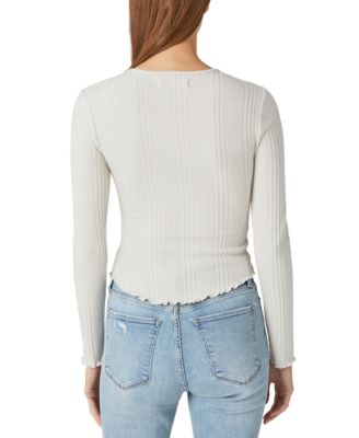 Lucky Brand Women's Cloud Rib Bubble Mock Neck Top - Long Sleeve Ribbed Knit Shirt - View #2