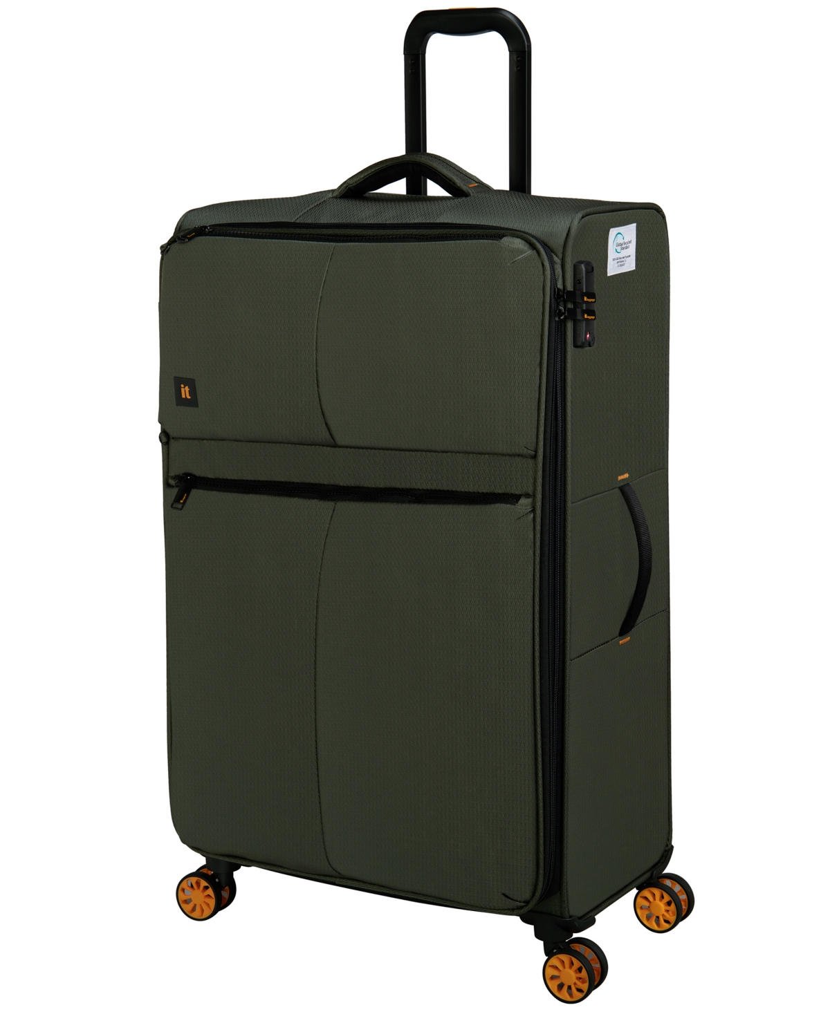 It Luggage Lykke 29" Softside Checked 8-wheel Spinner In Rifle Green