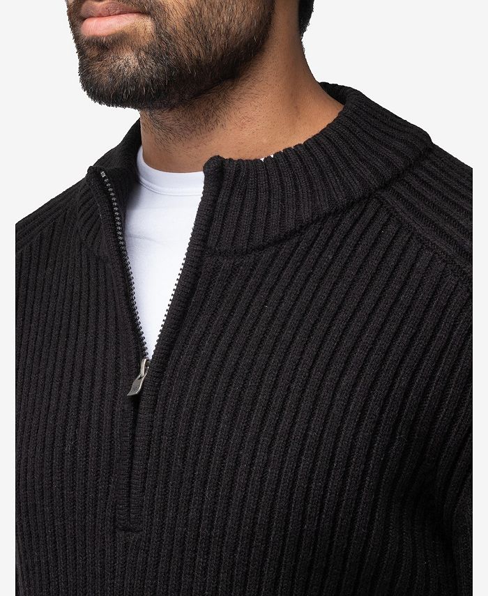 X-Ray Men's Ribbed Mock Neck Quarter-Zip Sweater - Macy's