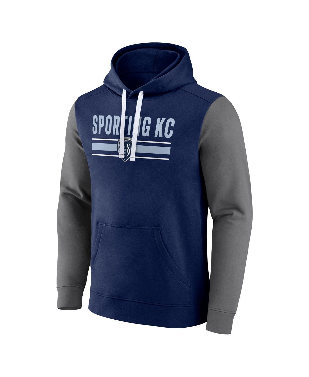 Men's FanaticsSporting Kansas City To Victory Pullover Hoodie - Navy