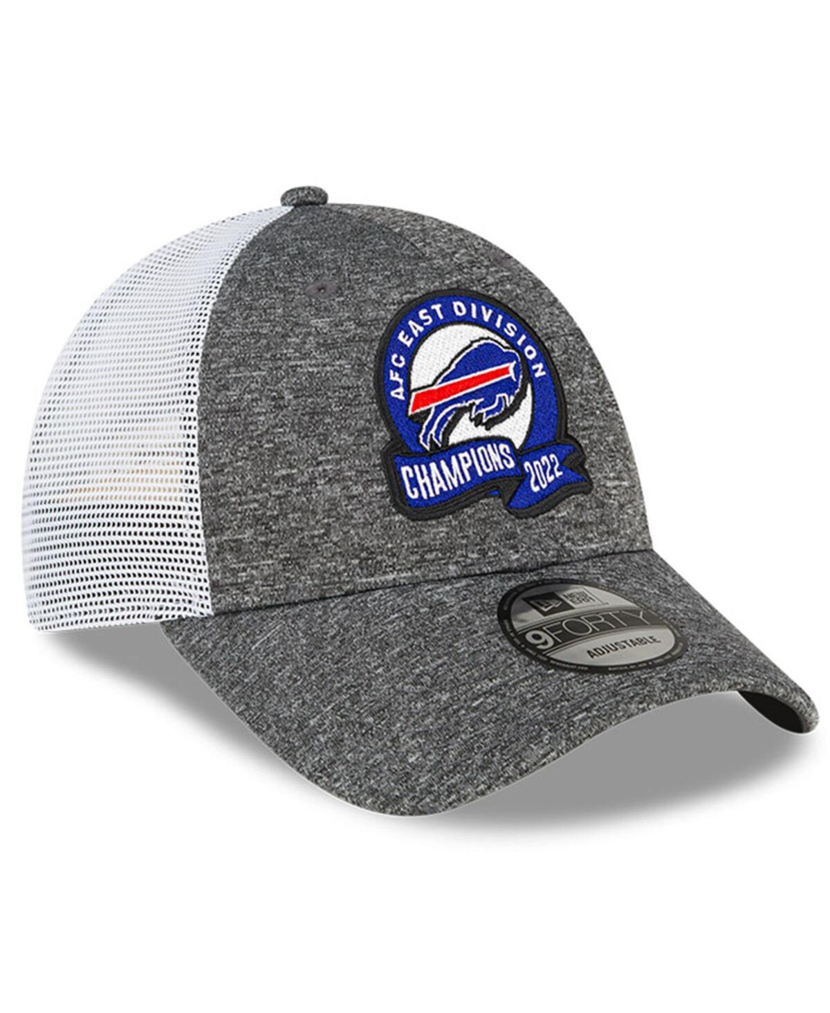 NEW ERA MEN'S NEW ERA HEATHER GRAY BUFFALO BILLS 2022 AFC EAST DIVISION CHAMPIONS LOCKER ROOM 9FORTY ADJUSTA 