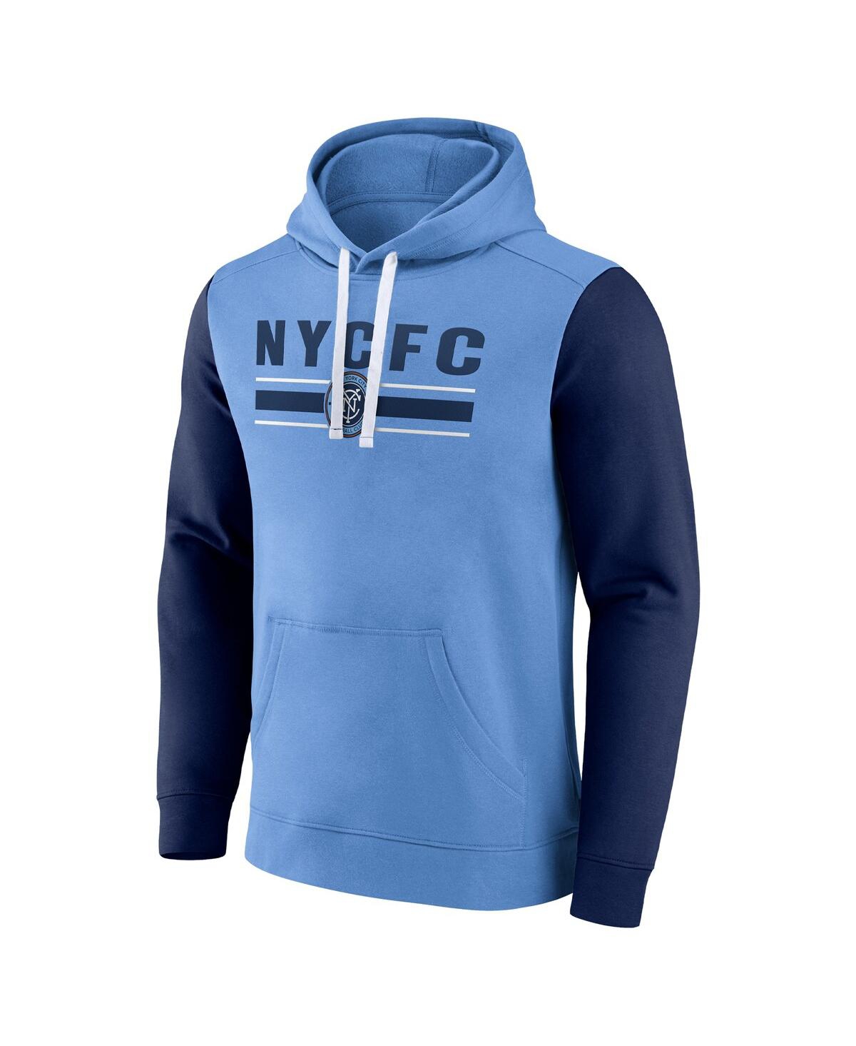 Shop Fanatics Men's  Sky Blue New York City Fc To Victory Pullover Hoodie