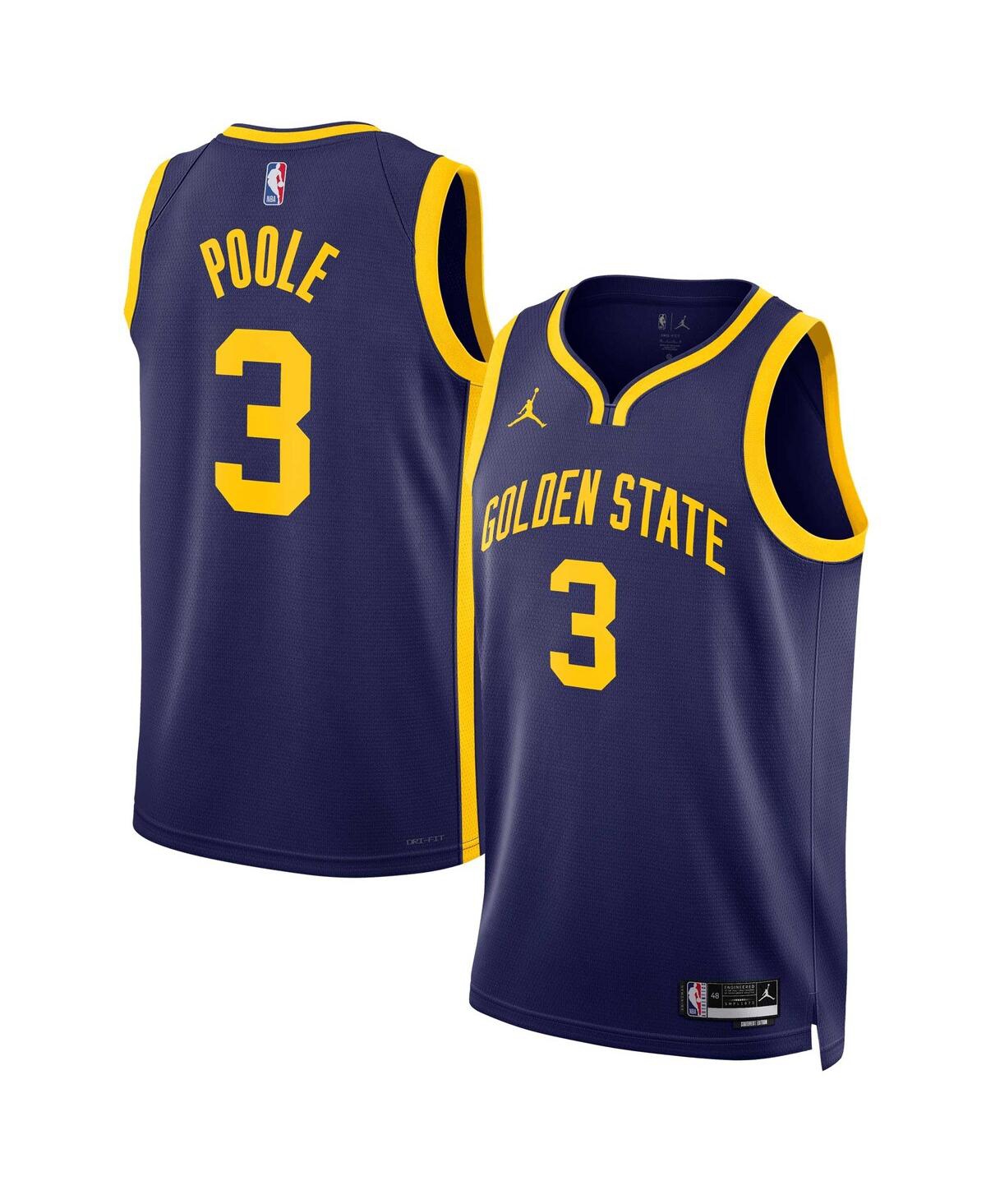 Men's Jordan Jordan PooleGolden State Warriors 2022/23 Statement Edition Swingman Jersey - Navy