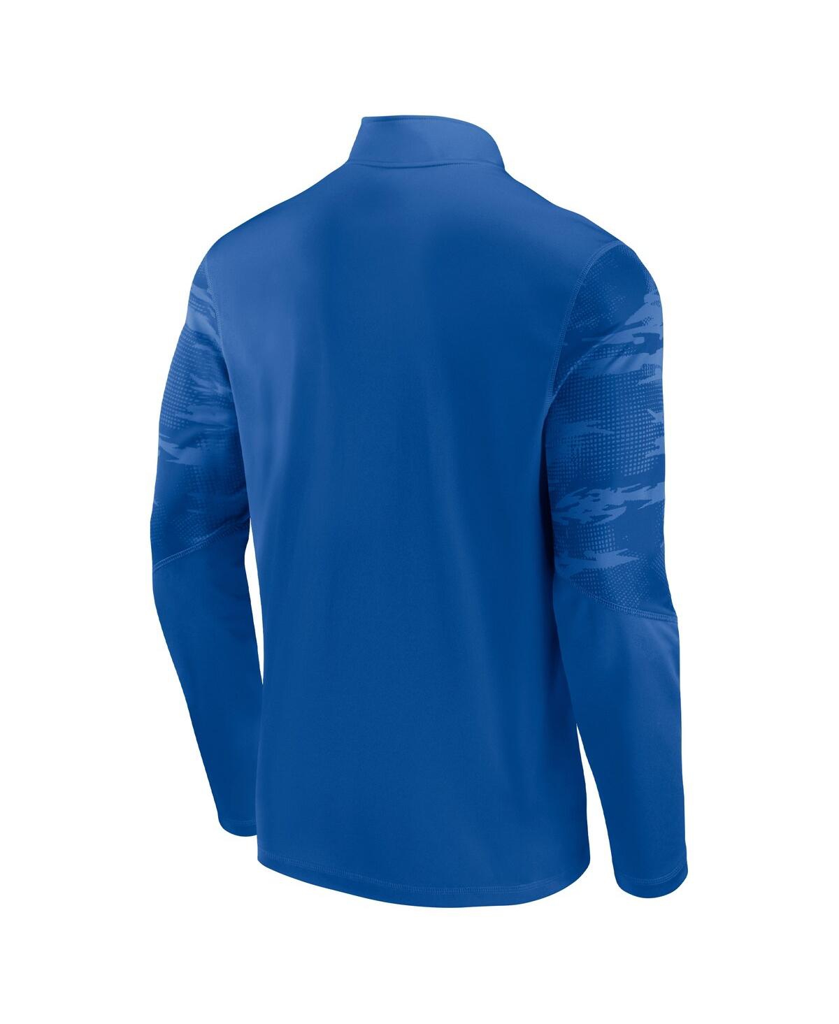 Fanatics Branded Royal Florida Gators Ringer Quarter-zip Top In Royal