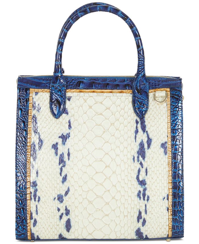 Brahmin Caroline Shell White Freshwater Medium Leather Satchel Macy's