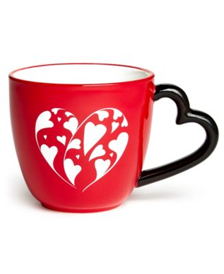 The Cellar Heart-Print Stoneware Mug, Created for Macy's - Macy's