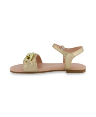 Little Girls Open Toe Flat Sandals