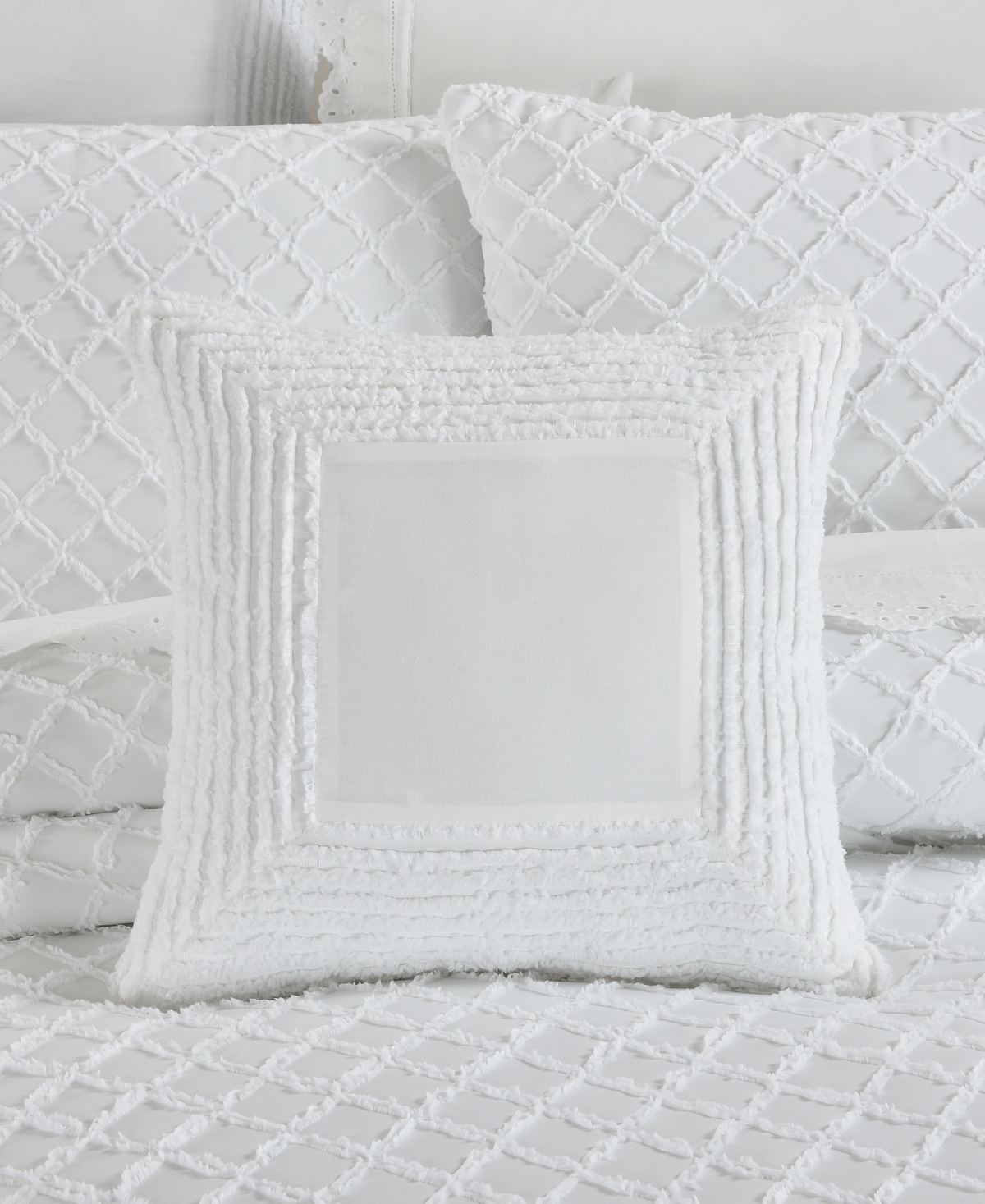 Piper & Wright Lillian Decorative Pillow, 16" X 16" In White