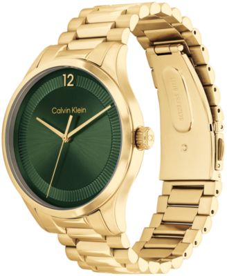 Unisex 3-Hand Gold-Tone Stainless Steel Bracelet Watch 40mm