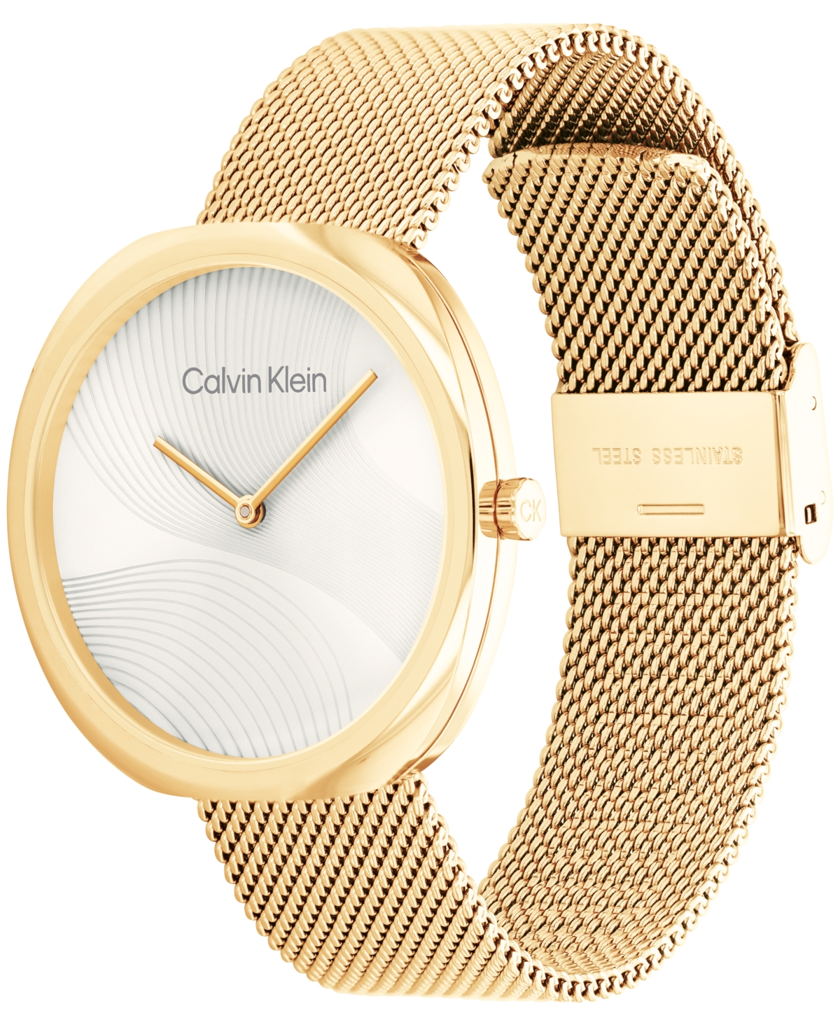 Calvin Klein Women's 2-HandTone Stainless Steel Mesh Bracelet Watch 36mm - Gold
