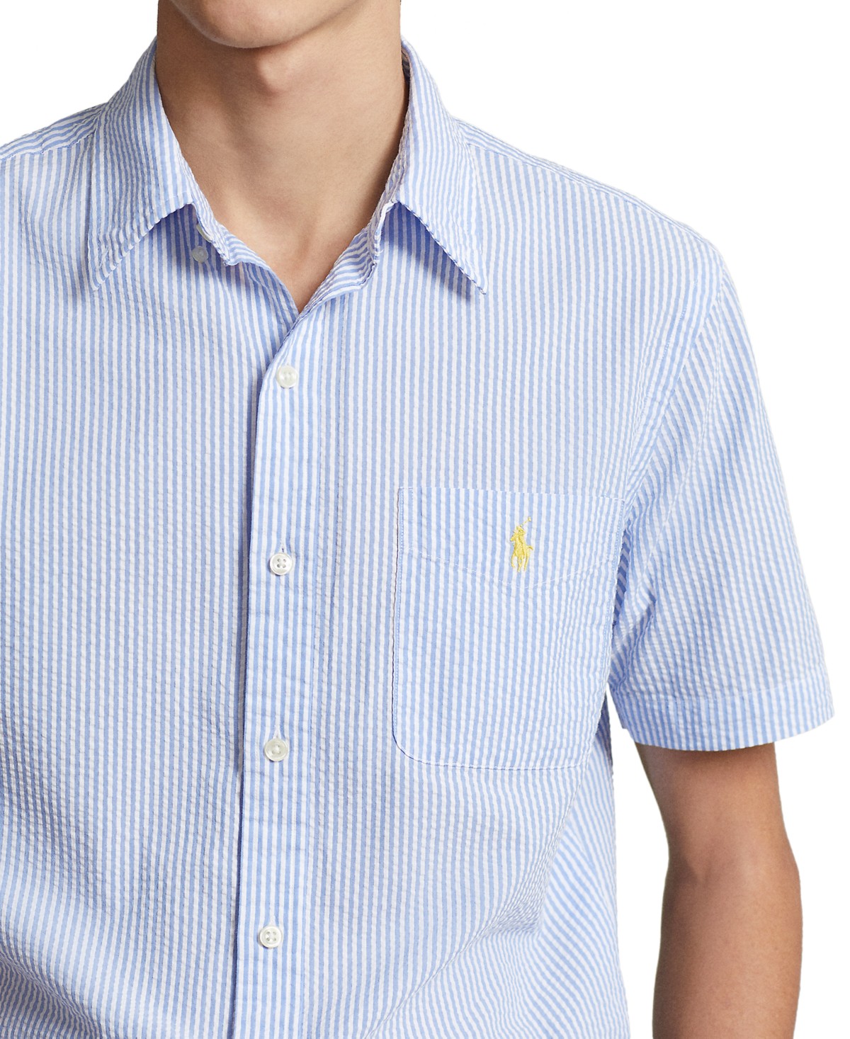 Мужские Polo Ralph Lauren Men's RL Prepster Classic-Fit Seersucker Shirt — фото 4