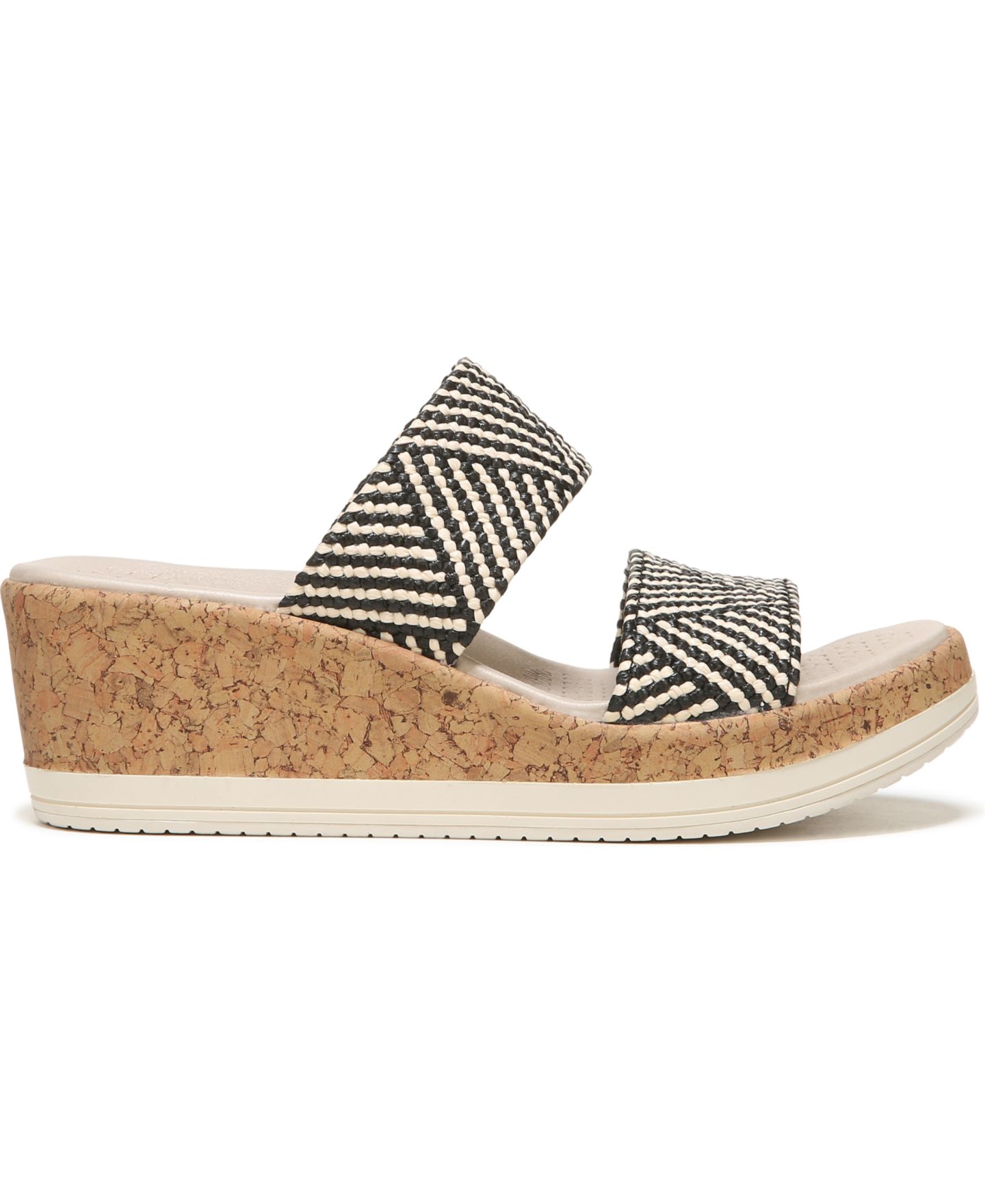 Женские сандалии LifeStride Resort Washable Slide Wedge, цвет: Чёрный разноцветный — фото 2